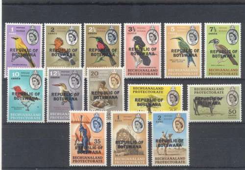 BECHUANALAND Defn. ISSUE INDEPENDANCE OVPTs COVER and MLH FULL SET