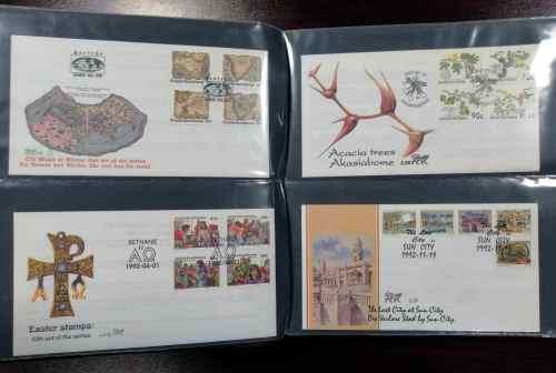 Homelands mid to last issues FDCs x 90+ in neat album