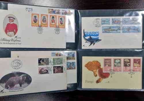 Homelands mid to last issues FDCs x 90+ in neat album