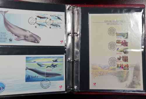 Later RSA covers x 85 in Ideal album - fresh ! incl R20 fish eagle, scarcer first day sheets etc