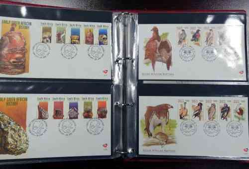 Later RSA covers x 85 in Ideal album - fresh ! incl R20 fish eagle, scarcer first day sheets etc