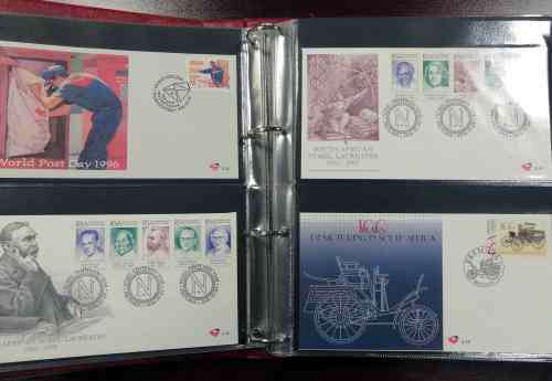 Later RSA covers x 85 in Ideal album - fresh ! incl R20 fish eagle, scarcer first day sheets etc