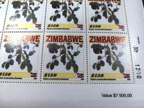 Zimbabwe CV £600 ( R11 700) -  2006 Trees of the year $150 full sheets x 20 - Superb