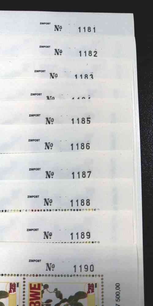 Zimbabwe CV £600 ( R11 700) -  2006 Trees of the year $150 full sheets x 20 - Superb