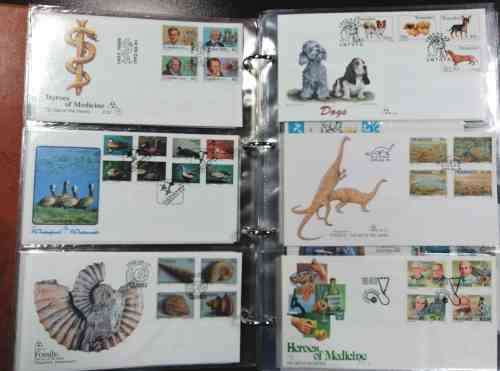 TBVC FRESH Last issues Covers x 108 - All the dogs, cats, Doves , Trains etc in nice 3 leaf album