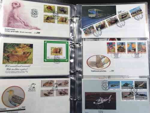 TBVC FRESH Last issues Covers x 108 - All the dogs, cats, Doves , Trains etc in nice 3 leaf album