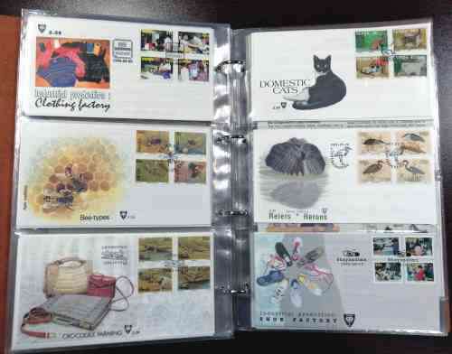 TBVC FRESH Last issues Covers x 108 - All the dogs, cats, Doves , Trains etc in nice 3 leaf album