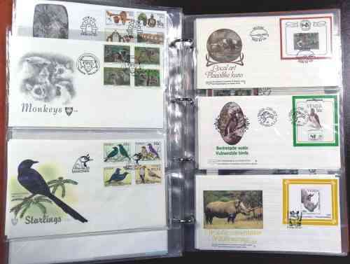 TBVC FRESH Last issues Covers x 108 - All the dogs, cats, Doves , Trains etc in nice 3 leaf album