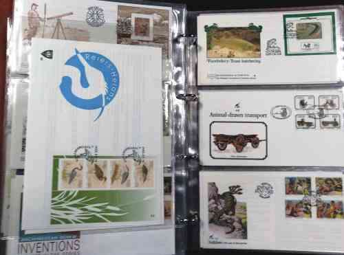 TBVC FRESH Last issues Covers x 108 - All the dogs, cats, Doves , Trains etc in nice 3 leaf album