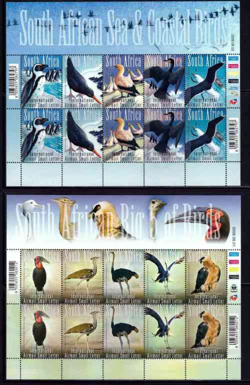 Later RSA Birds MNH full sheetlets various issues x 6 - Nice !