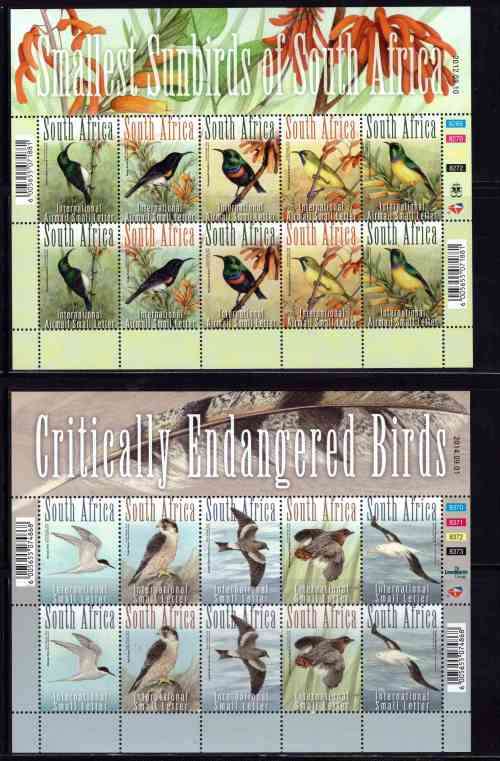 Later RSA Birds MNH full sheetlets various issues x 6 - Nice !