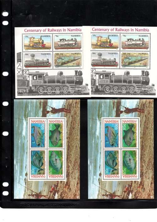 NAMIBIA BOOKLETS,MINI SHEETS IN A FILE CV R 2260.00 ( FRESH).