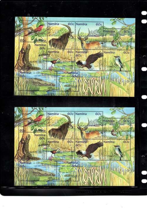 NAMIBIA BOOKLETS,MINI SHEETS IN A FILE CV R 2260.00 ( FRESH).