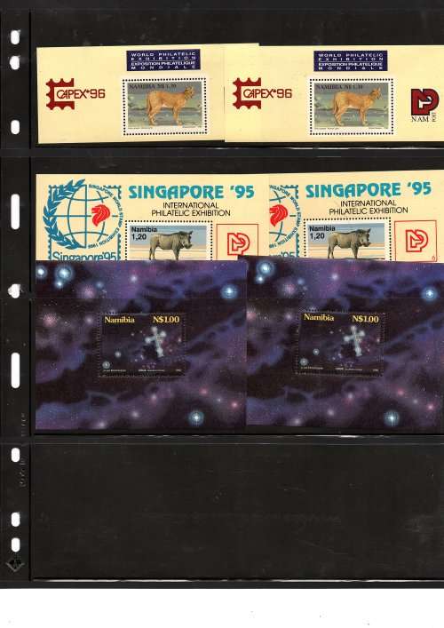 NAMIBIA BOOKLETS,MINI SHEETS IN A FILE CV R 2260.00 ( FRESH).