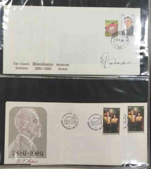 30 + RSA interesting commemorative ( some signed) covers in binder album see images