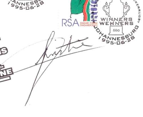 RSA RWC `95 Postcard & cover signed by the coach Kitch Christie ! See images & description