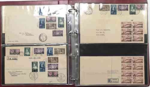 Union covers x 36 in binder album - different stamps layouts see images