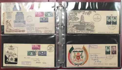 Union covers x 36 in binder album - different stamps layouts see images