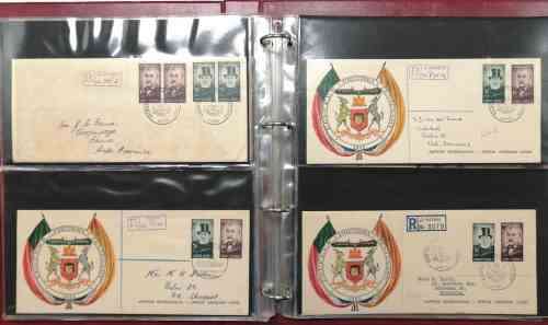 Union covers x 36 in binder album - different stamps layouts see images