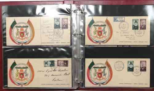 Union covers x 36 in binder album - different stamps layouts see images