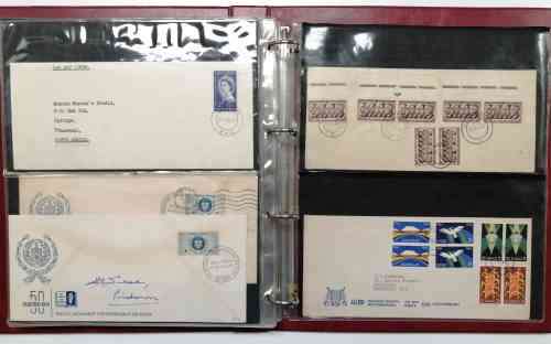 Union covers x 36 in binder album - different stamps layouts see images