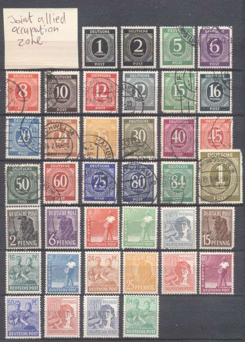German States, Reich & occupied zones used & mint in nice small album