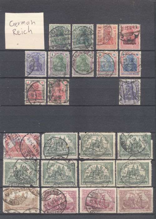German States, Reich & occupied zones used & mint in nice small album