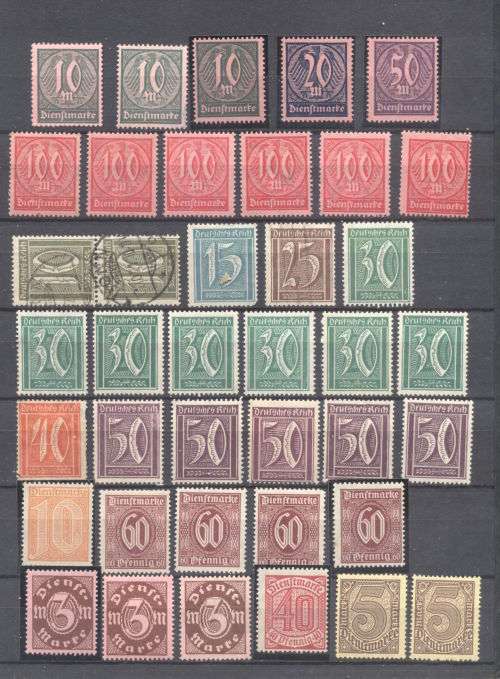German States, Reich & occupied zones used & mint in nice small album