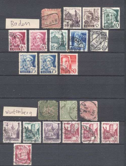 German States, Reich & occupied zones used & mint in nice small album