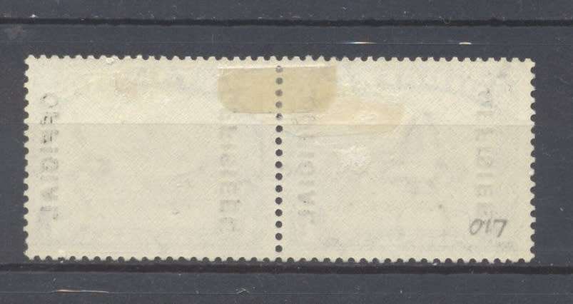 1930 CC 13 1s Official Pair Showing `Kiss Print on both Ovpts` VF Mint CV R 1000+