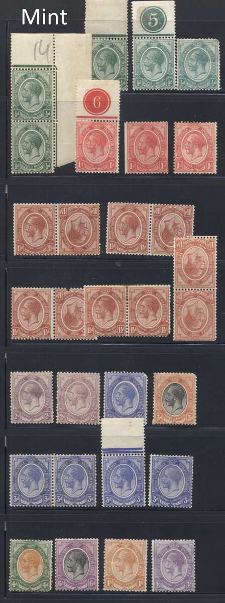 1913 Portrait of KGV Selection - Mint & Used - see scans