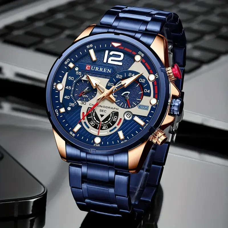 CURREN Men`s Chronograph Quartz Watch