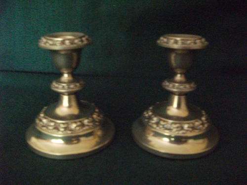 Pr of Silver Plated Candlesticks