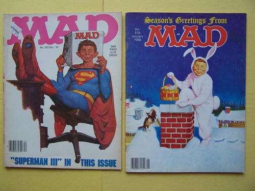 Two MAD Magazines No. 243 December 1983 and No. 276 January 1988