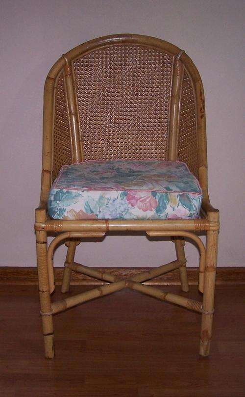 Cane Chair. Superb Quality Cane Chair & Two Cushions, 1980s. COLLECTION ONLY.