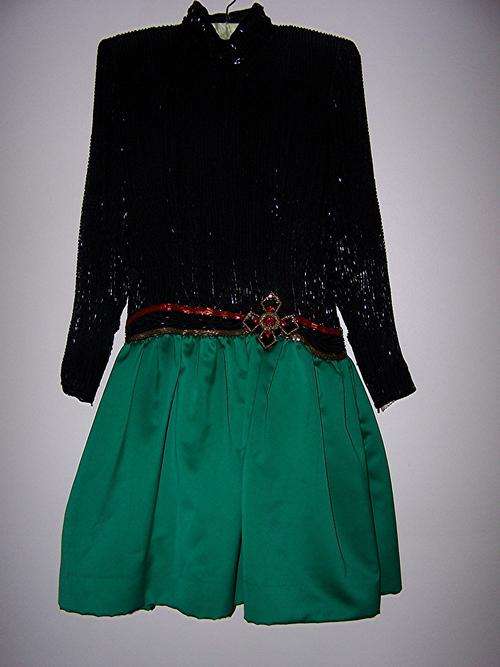 Evening Dress. Bob Mackie Boutique Beaded Dress, 1980s, STUNNING. Size 8