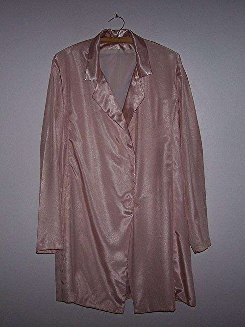 Coat. Light Vintage Satin Coat - Custom Made. Size Medium