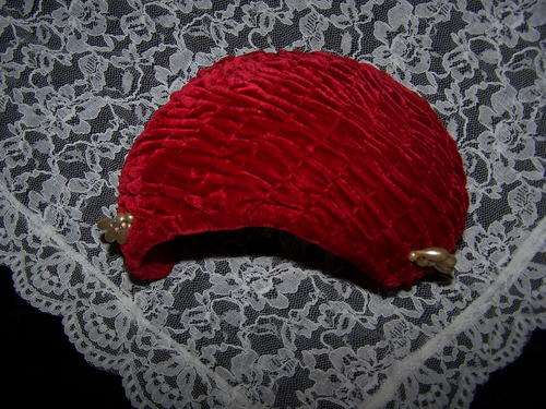 Hat. Stunning Vintage Velvet Cocktail Hat. An Original Basille Model Made In England.