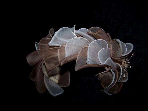 Hat/Head Dress. Gorgeous Vintage Head Dress in Form of Pretty Flower Pedals and a Flower.