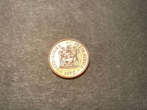 1972 SA Proof (?) 1 cent coin