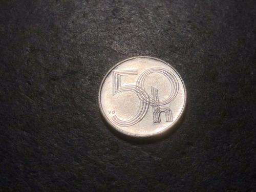 1993 Czech Republic 50 Haléřů Aluminium coin