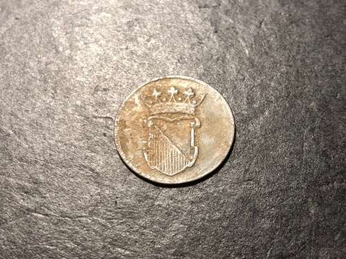 Scarce 1755 VOC half duit copper coin - 268 years old