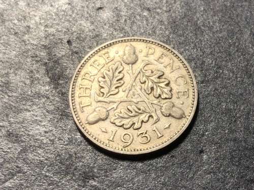 1931 British threepence coin - filler for your South African tickey collection