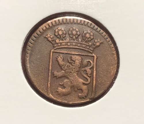 Very nice genuine 1734 VOC 1 duit copper coin