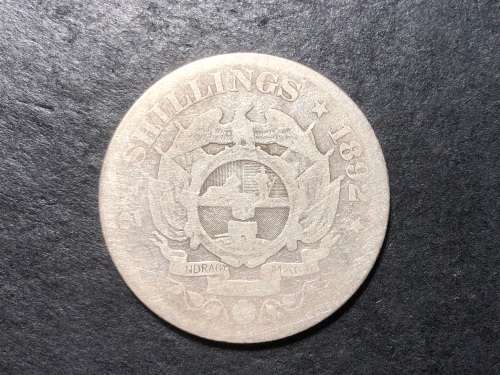 Well circulated 1892 ZAR Silver Half crown coin - First year of issue