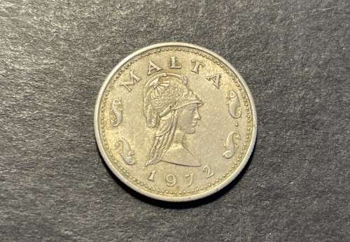 Nice 1972 2 Cents coin from Malta