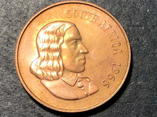 Brilliant Proof 1966 RSA 2 Cent coin