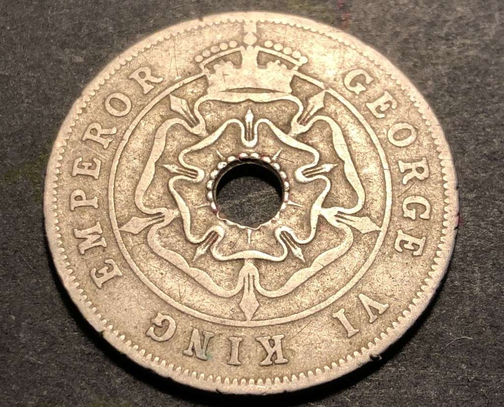 1937 1 penny coin from Southern Rhodesia