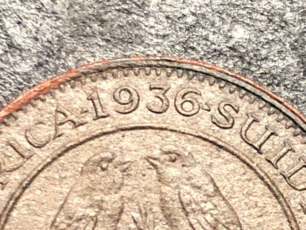 Extremely rare 1936 farthing (1/4 penny) fibre coin - High grade and very scarce