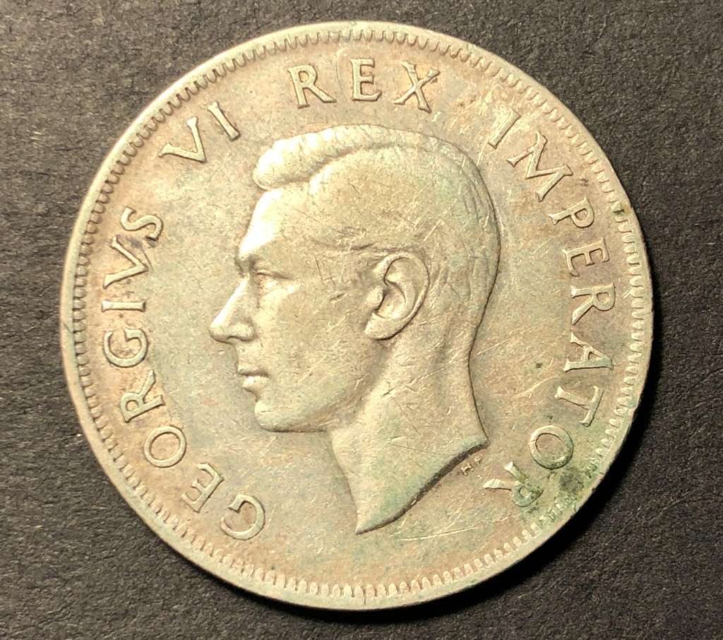 1937 SA Union silver 2 ½ shillings (half crown) coin
